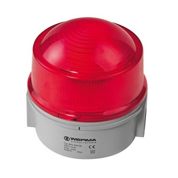 897.100.55 Werma  XenonStrobe 897  24vDC 1:RED 15J 1Hz IP65 Base Mount Double Flash